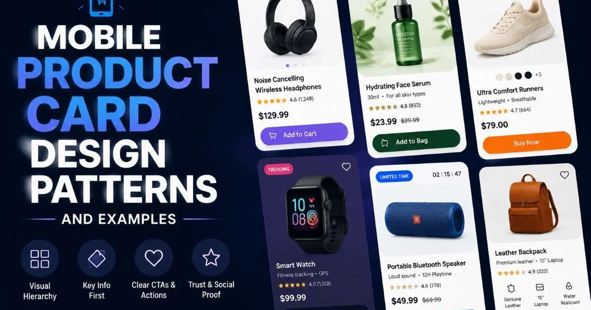 Mobile Product Card Design Patterns and Examples