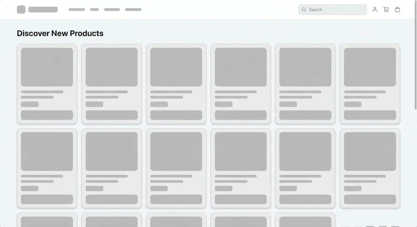 Skeleton loading UI card components placeholder before content loads